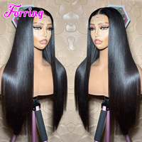 Wig Rambut Asli 13X6 Raw HD Full Lace Frontal, Wig Vietnam Raw 250 Density Tanpa Lem, Wig Rambut Manusia Virgin India Brasil Lurus