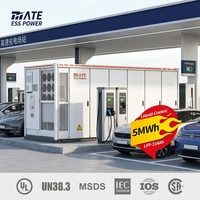 Station de recharge MATE EV, conteneur de 5 MWh, système de stockage de batteries BESS LiFePO4 avec refroidissement liquide pour une infrastructure de recharge rapide