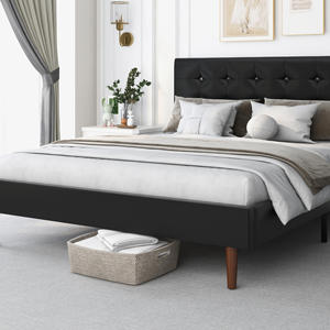 Kainice-Muebles modernos para dormitorio de hotel, de madera, tamaño <span class=keywords><strong>king</strong></span>, cama doble, cabeceros, camas queen, marco ajustable, base de cama Nórdica - Product Image 4