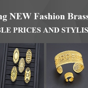 Anillo Grande de Latón Chapado en Oro de 24K, Diseño de Joyería para Boda, para Hombre y Mujer, Venta al por Mayor, Anillo de Moda Dorado para Mujer - Product Image 5