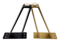 Sondoly Unique pieds de table industriels en acier en forme de V finition de revêtement en poudre utilisation polyvalente pour les bars à la maison fermes hôtels