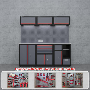 Kit complet d'outils mécaniques 526 Plus 240 pièces, établi pour atelier de réparation automobile - Product Image 1