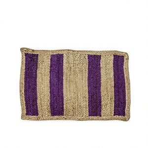 Cheap Price Handmade Jute Braided Anti-Slip Door <b>Mat</b> Geometric Block Pattern Natural Beige Black Rectangle Modern Medium - Product Image 4