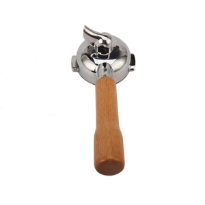 Dual Spout Espresso Portafilter with Rosewood Grip & 304 Stainless Steel Basket - Product Image 3