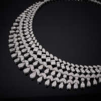 00045 plaqué rhodium femmes collier ensemble de bijoux AAA CZ cubique Zircon dubaï classique Style élégant accessoires de mariée