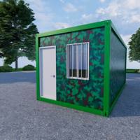 Maison Modulaire Conteneurisée Clé en Main, Structure Entièrement Soudée en Acier, Préfabriquée et Portable pour Chantier, Studio de Jardin, Résistante aux Intempéries