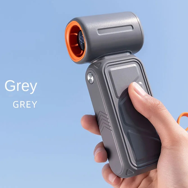 Handheld Turbo Fan with USB Charging, Large Battery, High-Speed Airflow, Portable & Wearable, New Treasure Fan
