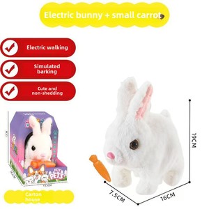 Dễ Thương Thú Nhồi Bông Đồ Chơi Sang Trọng Bán Buôn Mềm Thực Tế Tương Tác Mô Phỏng Mèo Con Chó Thỏ Điện Tử Đồ Chơi Sang Trọng Cho Trẻ Sơ Sinh - Product Image 6