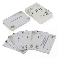 Jeu de cartes d'affirmations positives imprimées en usine, personnalisées, écologiques, en papier durable, pour usage familial, avec boîte
