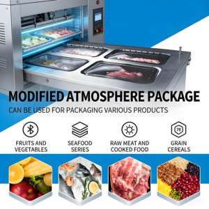 Machine d'emballage semi-automatique pour plateaux de fruits et aliments, machine d'emballage sous vide pour raisins frais et fraises - Product Image 2