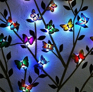 Autocollants muraux LED 3D Papillon Lumineux à Vendre : Décoration DIY pour Chambre, Fête et Maison (Vente en Gros) - Product Image 6