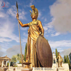 Rifornimento della fabbrica in bronzo gladiatore statua in rame puro carattere occidentale oro <span class=keywords><strong>Samurai</strong></span> figura in metallo lucido per decorazioni natalizie - Product Image 3