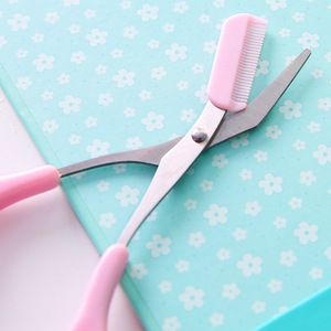 Eyebrow Trimming Scissors With Comb Rounded Tip For Eyebrow Grooming Makeup Tool - Product Image 3