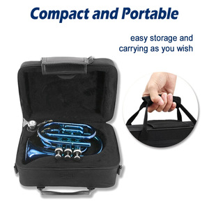 Vente en gros de <span class=keywords><strong>trompette</strong></span> de poche <span class=keywords><strong>bleue</strong></span> si plate pour une performance professionnelle - Product Image 6