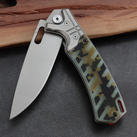 Couteau pliant de survie Hongrui 2026, nouveau design, acier 3Cr13, couteau de camping pliant de poche avec manche en G10