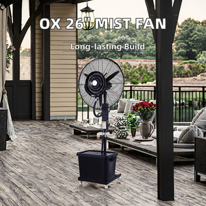 Máy tạo độ ẩm khung điện OX 26 inch, quạt làm mát sương mù, phun khử trùng trong nhà và ngoài trời, Quạt phun sương nước công nghiệp sàn - Product Image 2