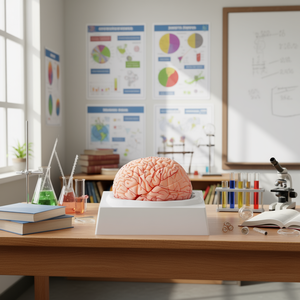 Modelo de cerebro humano 1:1, tamaño real, 9 partes, exhibición de anatomía para la enseñanza de ciencias médicas con base desmontable y etiquetas - Product Image 2