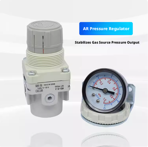 Unidad de Tratamiento de Aire FRL AC20 AC30 AC40-02 03 04D-B, Tres Unidades, Filtro, Regulador, Lubricador, Drenaje Automático, Neumática - Product Image 4