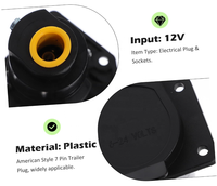 TAPLUS 7-polige Klingensteckdose zu 12 V Power Adapter mit Staubdichter Abdeckung 7-polig-Anhänger-Anschluss für Reisemobil 7-polig-Auflieger-Steckdose