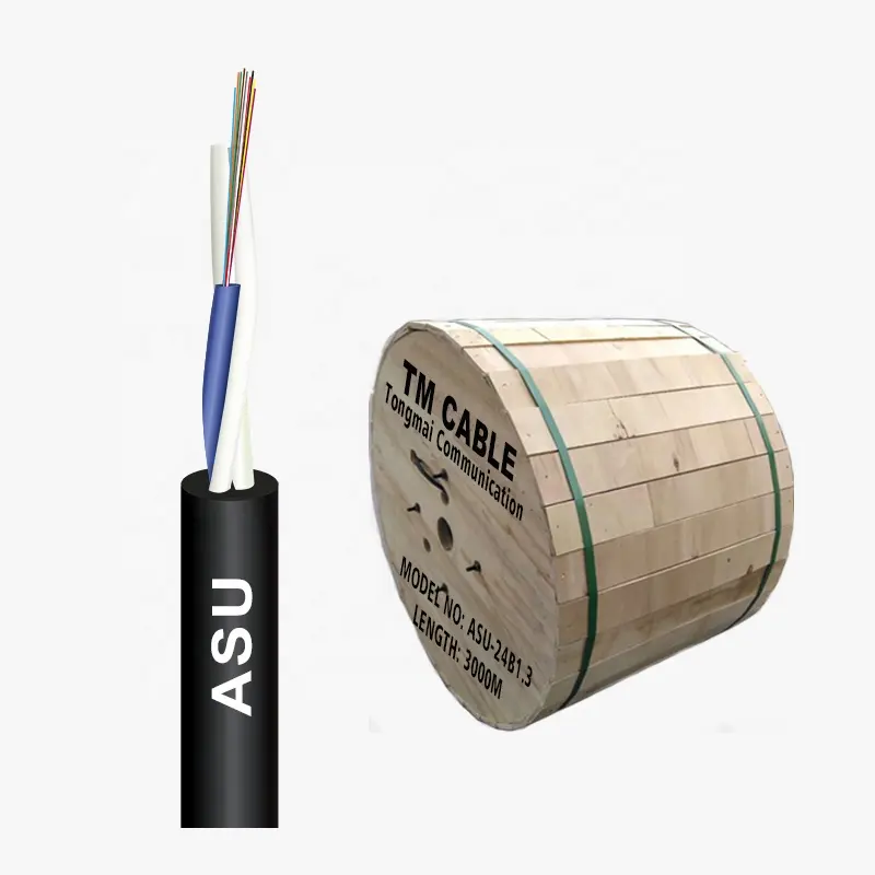 Profesional Asu fabricación producir de modo único G652D cable de fibra de 12 para ASU 80 aérea de fibra óptica cable de iones para n