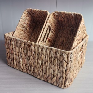 Cesta de Almacenamiento Tejida de Jacinto de Agua Bobai Factory, Cesta de Exhibición de Cosméticos para el Hogar RD 005 Color de Imagen - Product Image 2