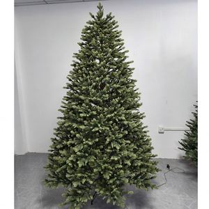 Árbol de Navidad Grande de 8 pies para Interiores, con Bisagras, Preiluminado con LED Multicolor, de Doble Color, de PE Completo, Giratorio - Product Image 4