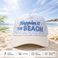 Casquette de baseball Dymf de luxe à imprimé floral vintage, logo brodé 3D personnalisé, style sportif urbain, 100 % coton pour la plage, les vacances