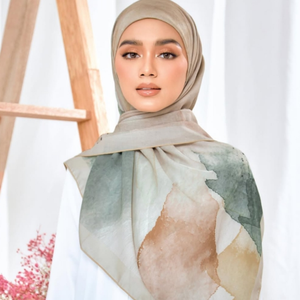 Hijab de gasa con estampado Floral para mujer de primera calidad, venta al por mayor, estilo étnico, pañuelo cómodo, Malasia, transpirable, perfumado, cuatro estaciones - Product Image 1