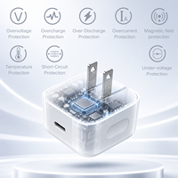 Chargeur de téléphone 20W OEM/ODM en gros, adaptateur secteur pliable à charge rapide avec prise US, adaptateur portable Type C pour iPhone Samsung
