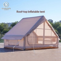 Tente de camping gonflable 300x210x200cm en tissu Oxford, imperméable, anti-UV, portable, installation rapide, abri familial quatre saisons