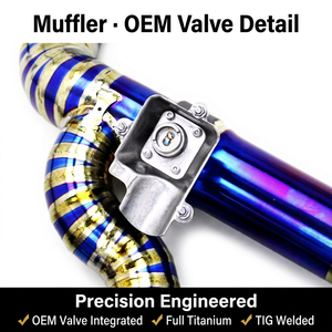 Échappement arrière Boska Titanium Valvetronic pour Mercedes-Benz <span class=keywords><strong>AMG</strong></span> <span class=keywords><strong>GTS</strong></span>/GT (C190) 4.0T 2014-2024, silencieux de performance avec soupape OEM - Product Image 4
