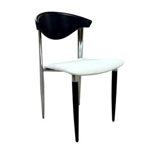 Chaise de salle à manger moderne en bois massif et métal, design doux, style nordique minimaliste haut de gamme, chaise durable pour usage commercial, extérieur, hôtel - Product Image 5