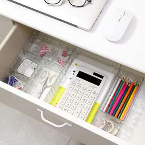 Transparent Drawer Cosmetic Organizer With Compartments For <b>Makeup</b> Storage Desktop Use Stackable Design Extra Small Size - Product Image 3