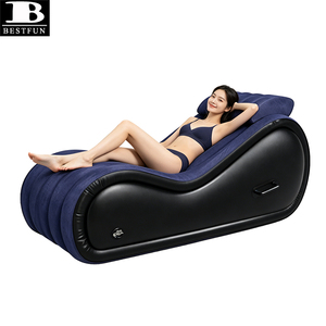 Fauteuil gonflable pour couples avec coussin, multifonctionnel, support ergonomique, canapé pour la positionnement en chambre - Product Image 4