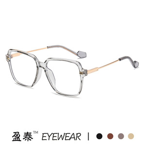 กรอบแว่นตาผู้หญิงทรงเหลี่ยม TR90 ป้องกันแสงสีฟ้า เลนส์ใส กรอบเต็ม แฟชั่น - Product Image 4