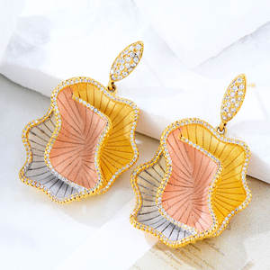 D188 di alta qualità romantico grande cuore orecchini pendenti per le donne accessori pieno zircone cubico orecchini Pendientes Mujer <span class=keywords><strong>Moda</strong></span> - Product Image 3