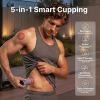 Ensemble de ventouses électriques pour massage thérapeutique, drainage lymphatique, chaleur, 6 niveaux, relaxation musculaire, corps, 4 ventouses