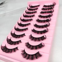 QL099 bande russe cils faux cils faux vison 13mm D C curl clin d'oeil extensions de cils ailés volume russe cils naturels
