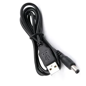 Câble d'alimentation de charge USB vers DC 5.5X2.1 ou DC 5.5X2.5MM Version 2.0