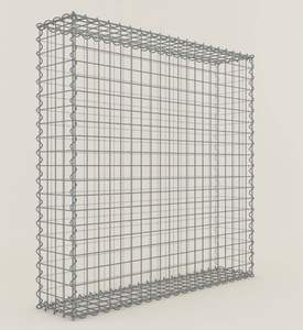 Galfan Murs de soutènement en gabion soudé 200x100x50 Boîte en gabion 2x1x0.5m Panier en gabion Fil d'acier inoxydable Cage en pierre Clôture de jardin - Product Image 1