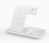 Nouveautés Chargeur de téléphone intelligent sans fil 3 en 1 Matériel ABS Pliable Portable pour tous les téléphones intelligents Android