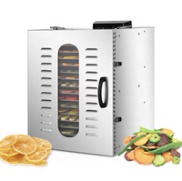 Commerciële RVS Voedsel Dehydrator Machine Fruit Groente Droger Industriële Voedsel Droogmachine Multi Tray 110V 220V OEM