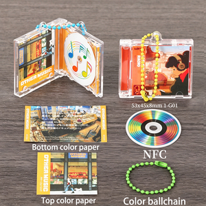 WEISHENG - Mini CD Personalizado al por Mayor, Reproductor de Discos NFC, Mini CD Acrílico con Llavero, Regalo Promocional, Álbum Musical - Product Image 2