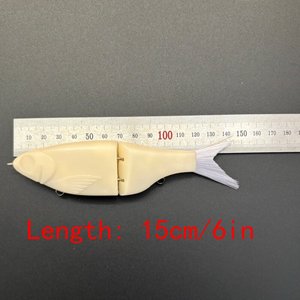 Nouvelle Arrivée 2026 LVDE Leurres de pêche vierges articulés 15cm/47g avec queue en fibre, type Swimbait pour brochet, en ABS, pour rivière et lac - Product Image 2