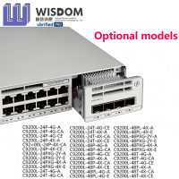 Conmutador de red original serie C9200, interruptor de red de 176Gbps, PoE de 48 puertos + 4X10G