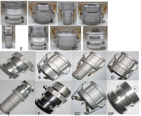 Acoplamientos de Aluminio/Acero Inoxidable Tipo A B C D E F DC DP, Conector Rápido CamLock/Groove, Acoplamiento Rápido para Mangueras