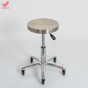 <span class=keywords><strong>Tabouret</strong></span> roulant en acier inoxydable AntluPlus, réglable et pivotant, pour tatouage, salon de coiffure, chaise de barbier - Product Image 3