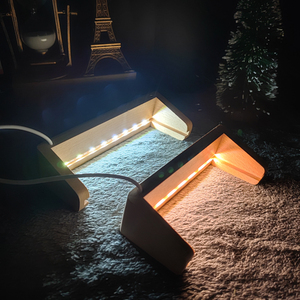 Sáng Tạo <span class=keywords><strong>Led</strong></span> Ánh Sáng Cơ Sở Sáng Tạo Hình Chữ U Acrylic Khung Ảnh Rắn Bàn Bằng Gỗ Đèn Bàn Cho Trang Trí Nội Thất - Product Image 3