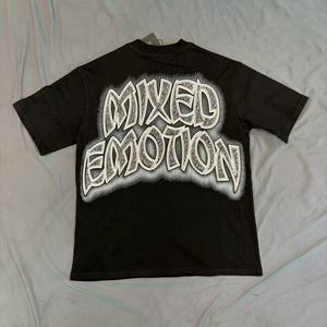 T-shirt da uomo American High Street Hot Diamond, Hip Hop, con stampa grafica DTG a maniche corte, motivo Mixed Emotion Angel, <span class=keywords><strong>abbigliamento</strong></span> da uomo di design. - Product Image 3