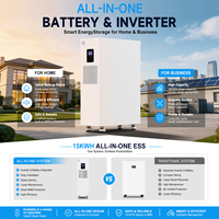 Système de stockage d'énergie domestique tout-en-un 16 kWh, directement de l'usine, batterie Lifepo4 51,2 V 314 Ah avec onduleur 11 kW, système d'énergie solaire